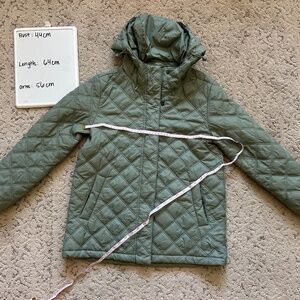 Madewell Women's Puffy Jacket, XXS , sage/teal